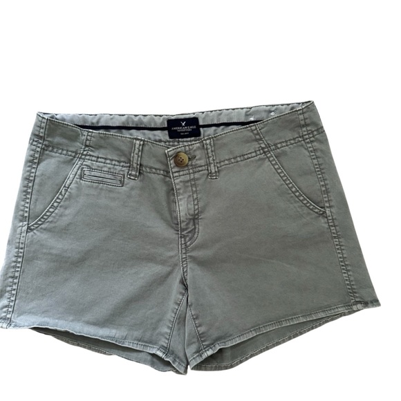 American Eagle Outfitters Pants - American Eagle Women's Sage Green Shorts Size 8
